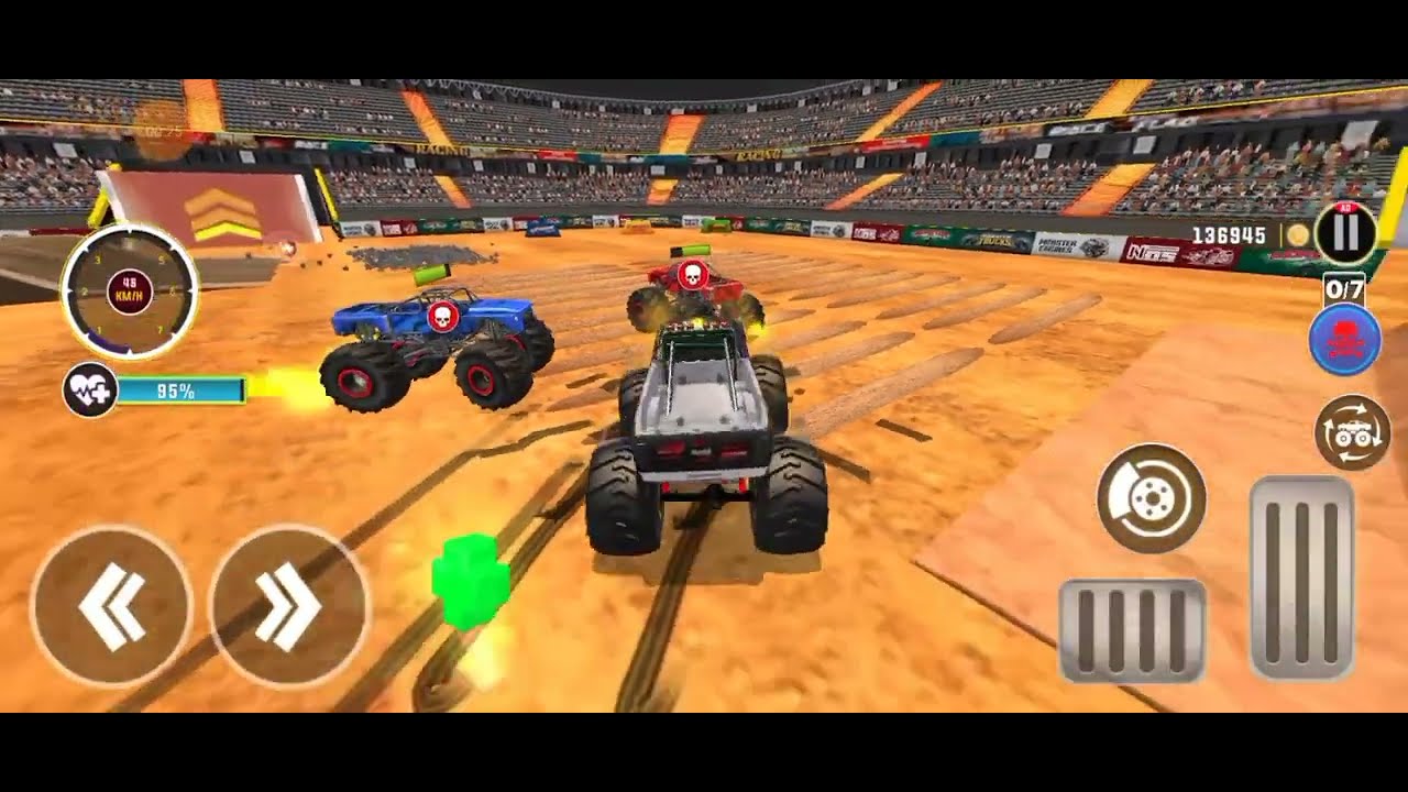 Monster Truck Stunt Demolition Derby - Mega Ramp Impossible Driver - 4×4 Ultimate Car Stuntts