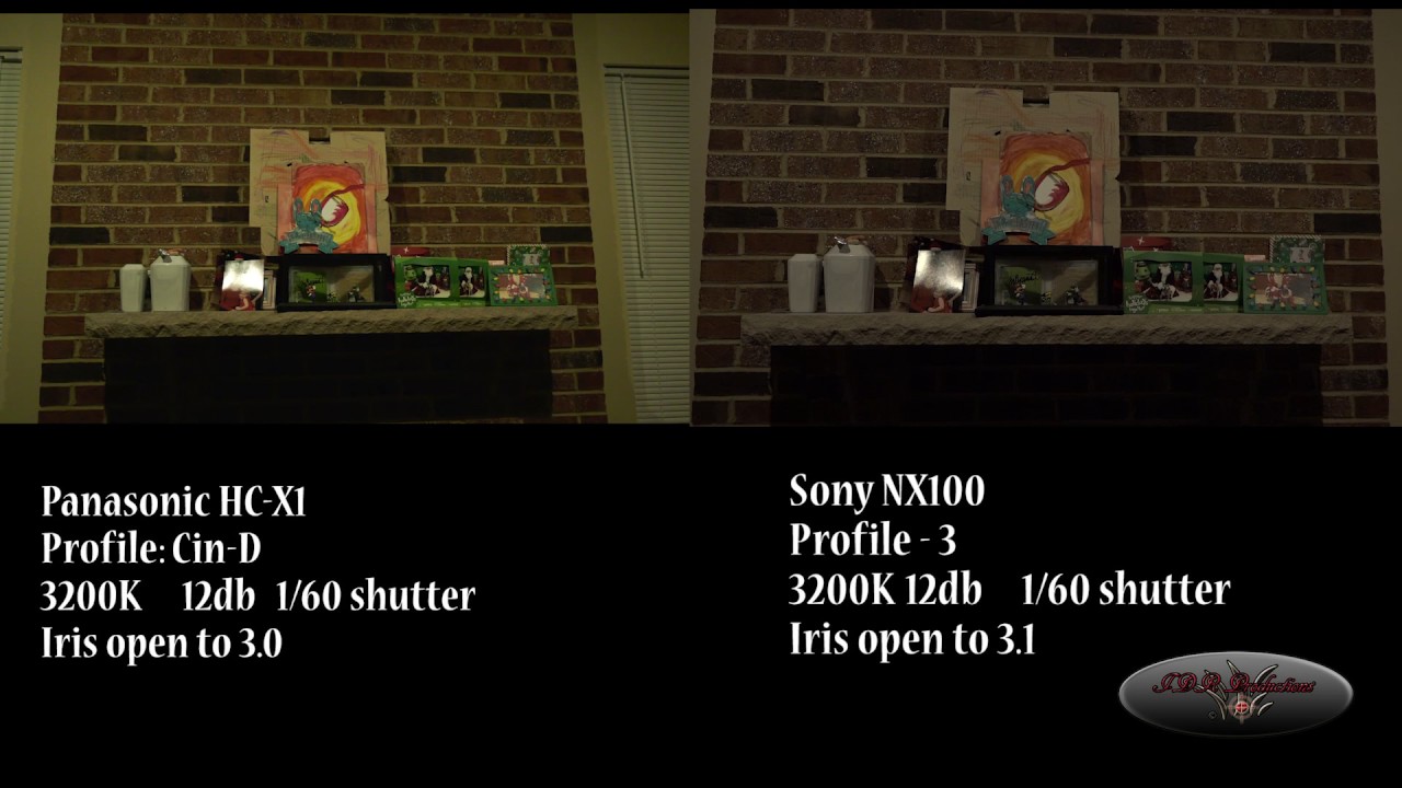 Panasonic HC-X1 vs. Sony NX100 Lighting Test