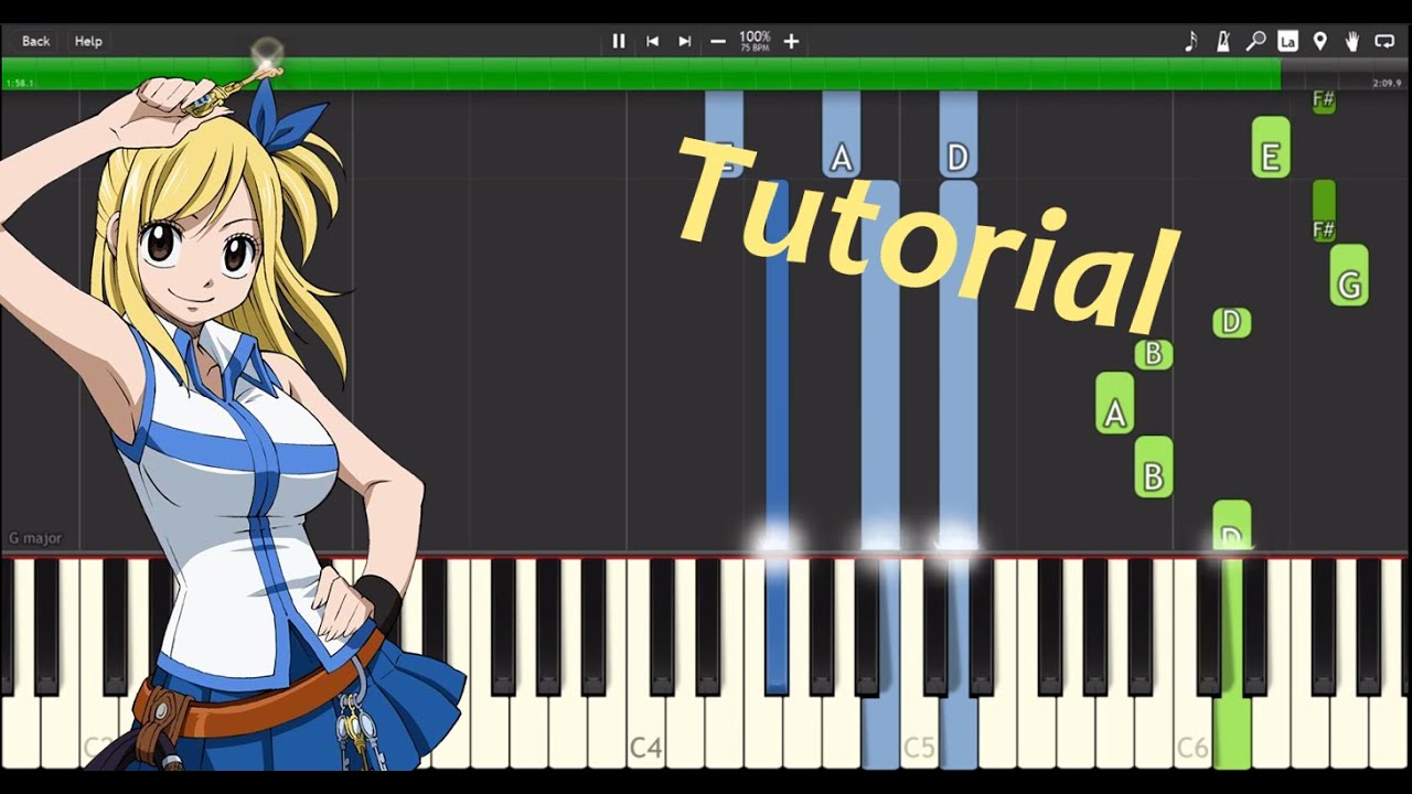 Fairy Tail - Sad Theme (Piano) - [Synthesia] Piano cover