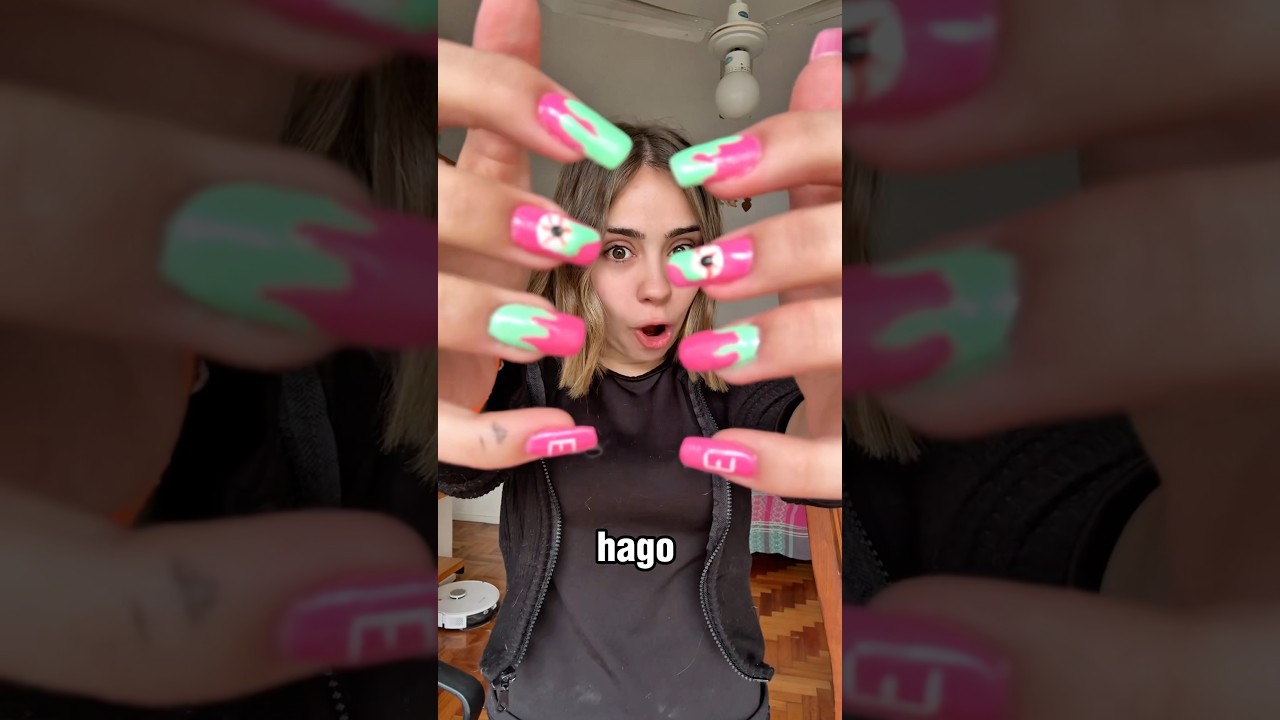 asi HICE mis UÑAS DE ELENITIS CONJUNTIVITIS🤢👁️😱
