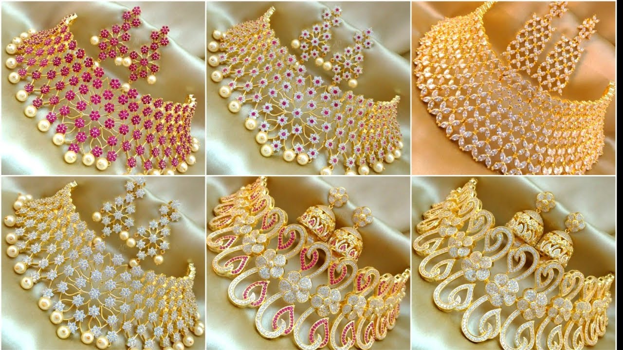 Latest Bridal Necklace Sets Designs 2018|| AD Bridal Necklace Sets Deigns||Nafees Collection