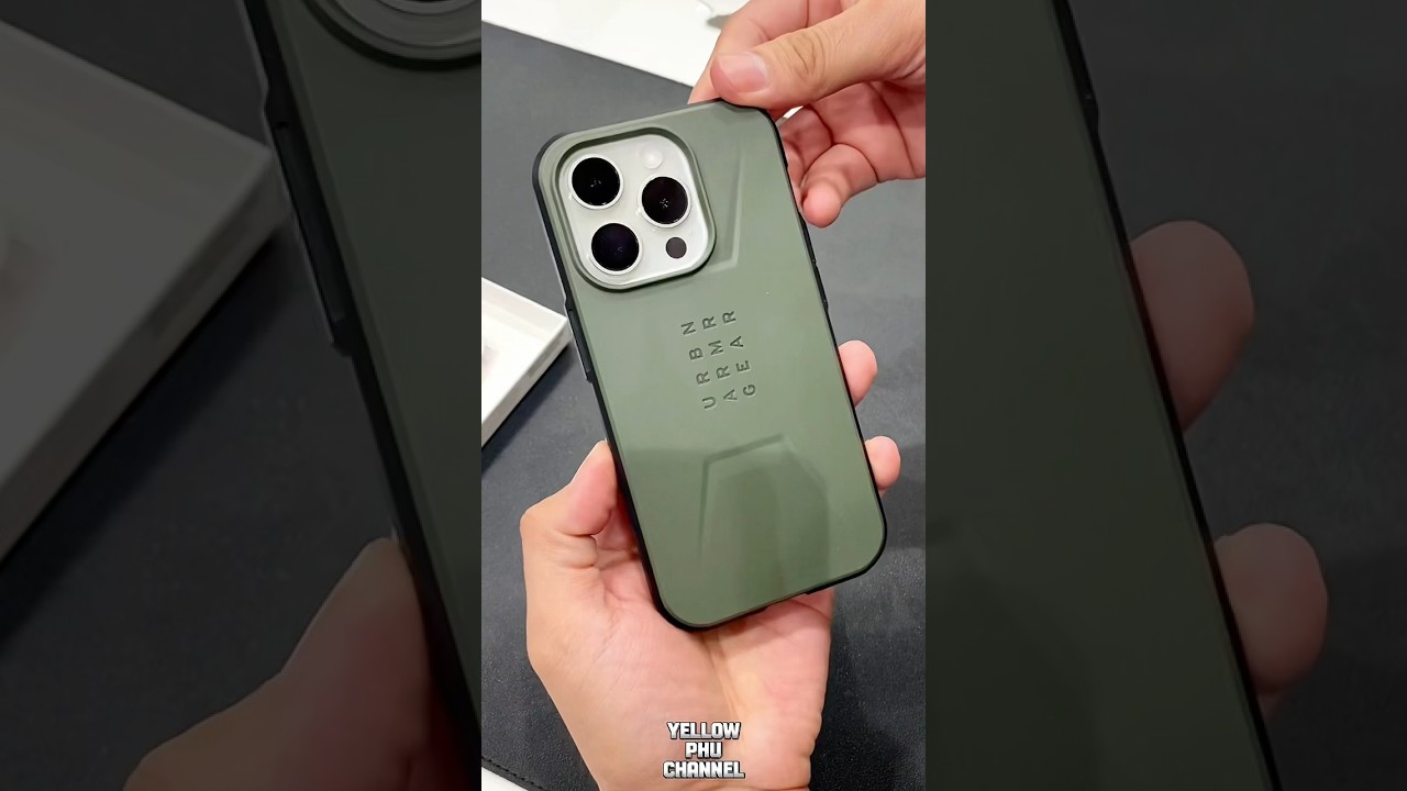 Using Premium 3D Tempered Glass And UAG Civilian Case For iPhone 15 Series #shorts #iphone15