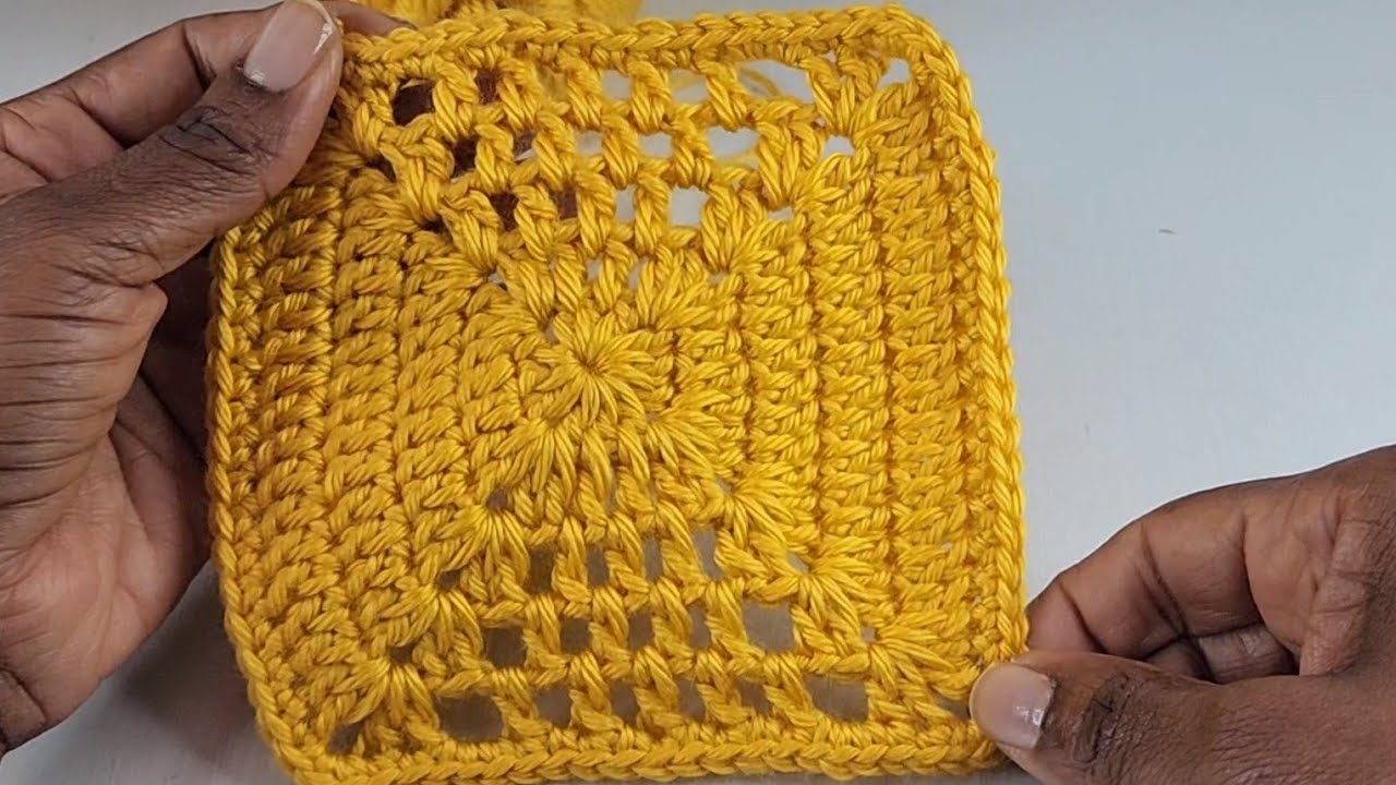 How to Crochet Granny Square | 50/50 Granny Square