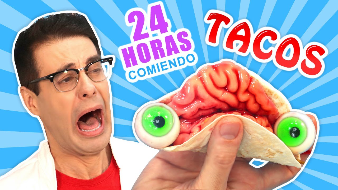 24 HORAS COMIENDO TACOS con Ruleta Misteriosa RETO El Gallinero de Mike