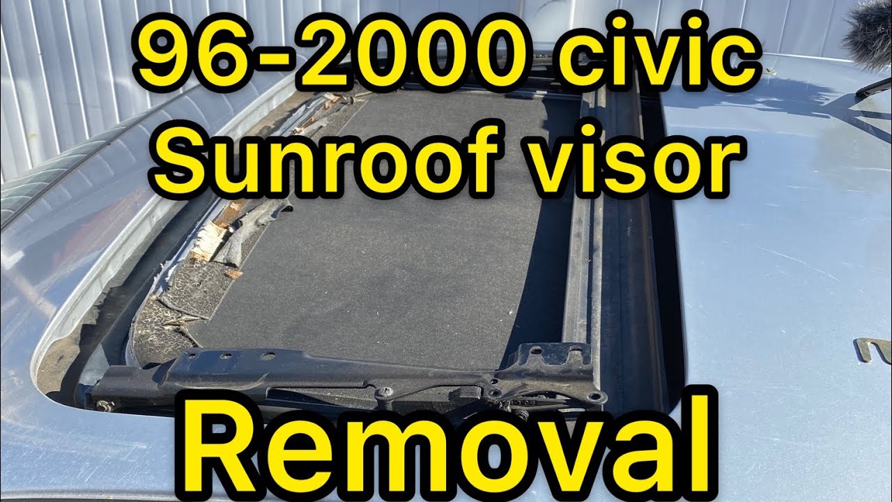 96-2000 civic sunroof visor/cover removal