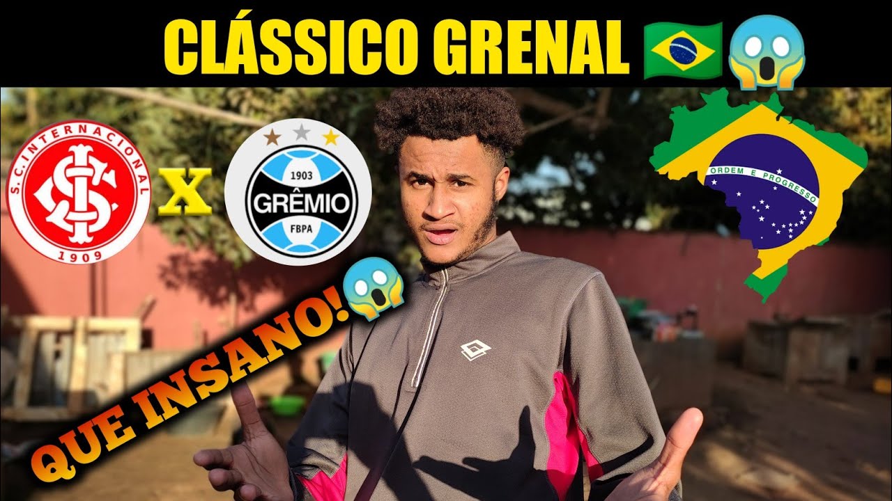 GRINGO 🇲🇿 REACT AO CLÁSSICO GRENAL 😱🇧🇷 8 EXPULSÕES