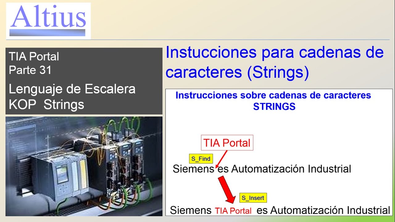 Altius 31 TIA Portal KOP Strings y Chars