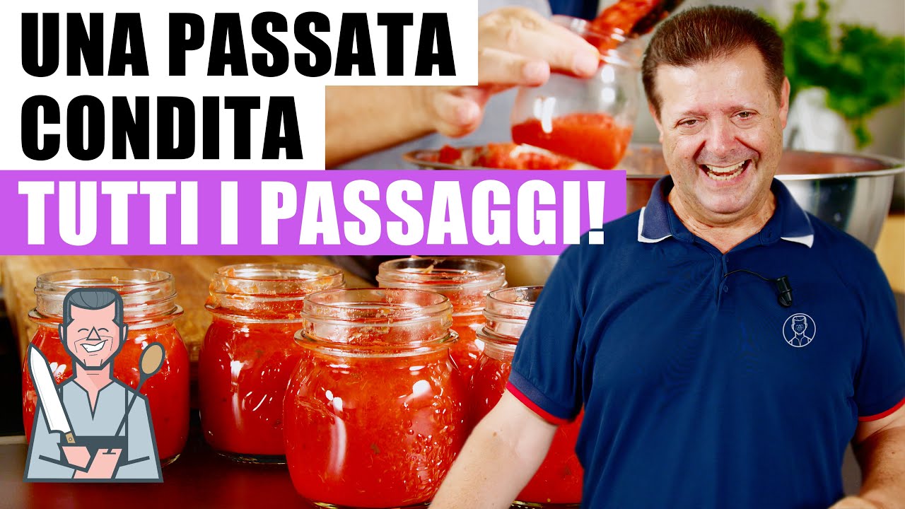 PASSATA DI POMODORO CONDITA - La ricetta casalinga!