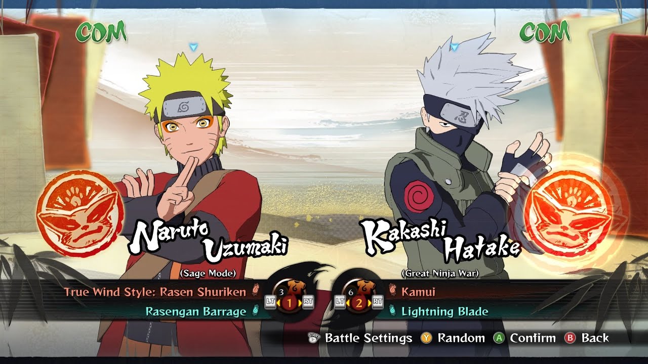 Naruto (Sage Mode) vs Kakashi Hatake — NARUTO SHIPPUDEN Ultimate Ninja STORM 4