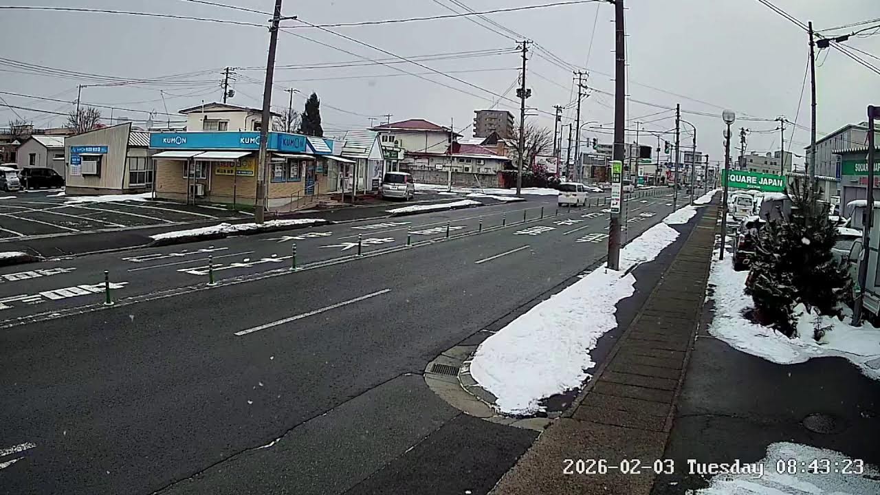 山形県山形市南館国道348号線ライブカメラ Yamagata Yamagatashi Live camera.world.cam