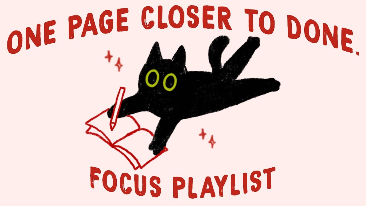 one page closer to done, keep the study going (focus playlist to stay productive)