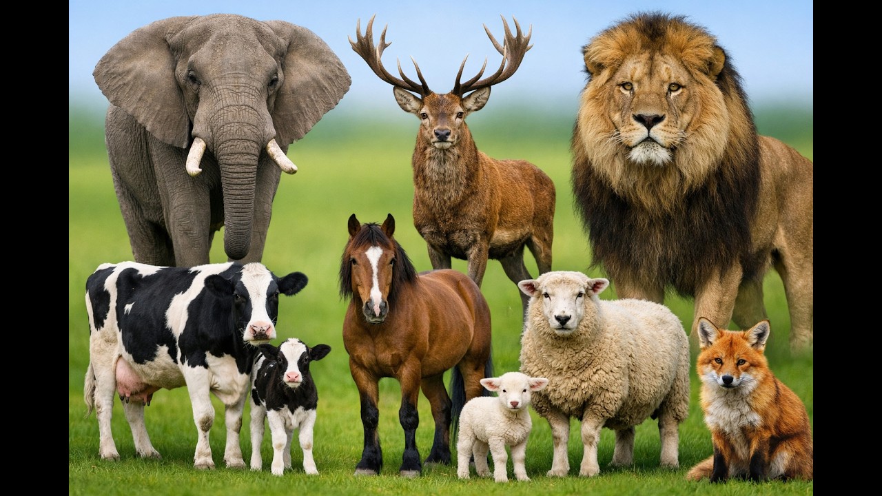 Cute Farm Animals: Cats, Dogs, Chicks, Goats, Ducks, Piglets, Cows, Horses & Sheep - Animal Video