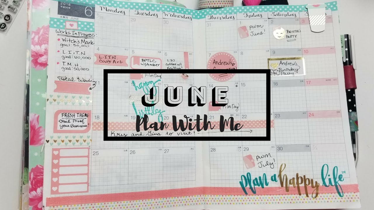 HOBONICHI COUSIN AND BULLET JOURNAL//Plan With Me June