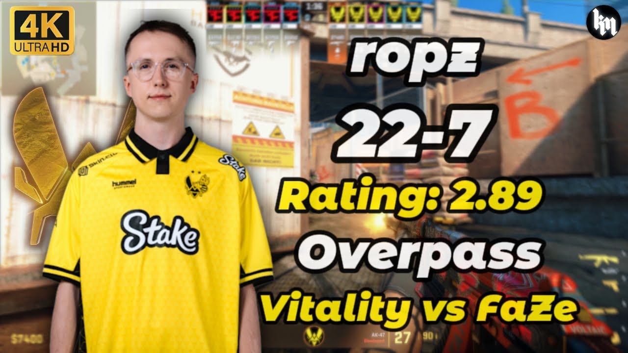 ropz (22-7) Vitality vs FaZe (Overpass) | StarLadder Budapest Major 2025 #cs2 #ropz