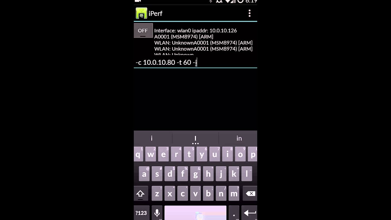 iPerf-on-Android