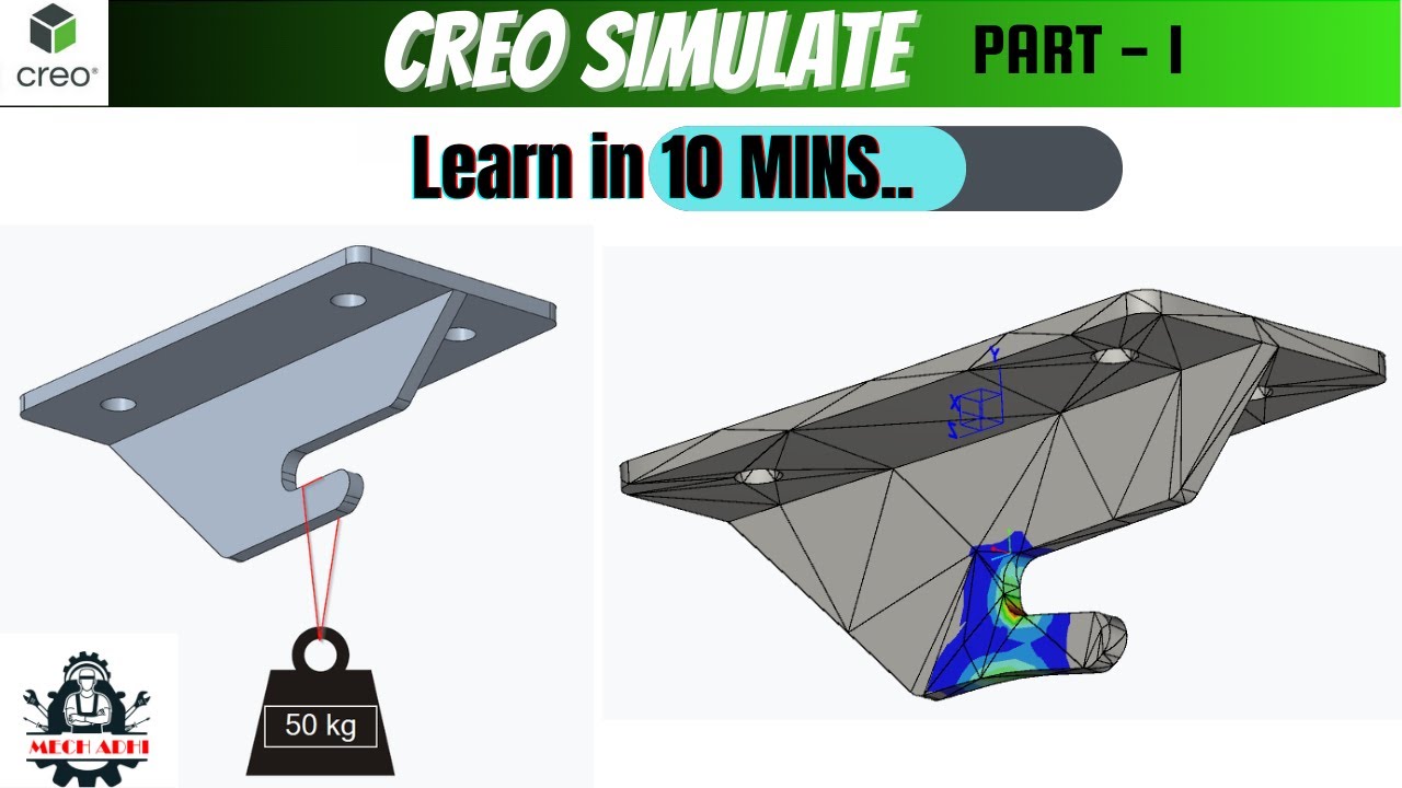 Creo Simulate для начинающих | Статические конструкции, часть 1