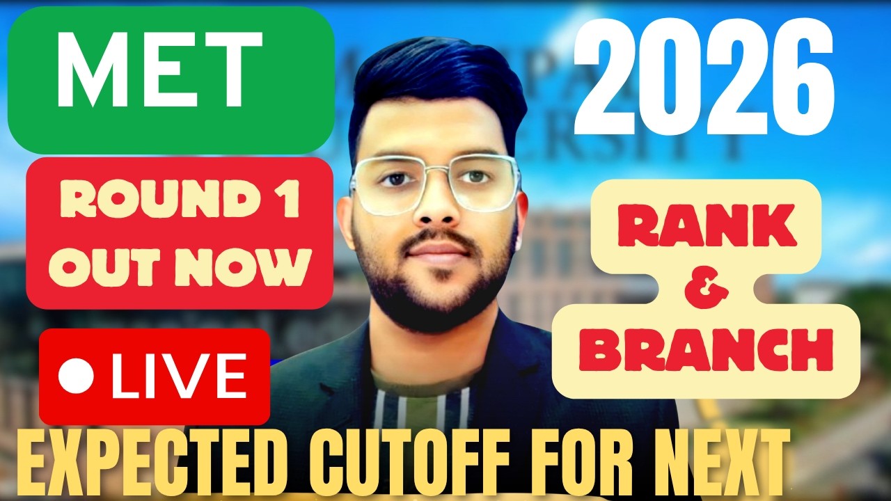 MET 2026 Live Round allotment done now | Expected cutoff for next round 2/3 #met2025 #result #cutoff