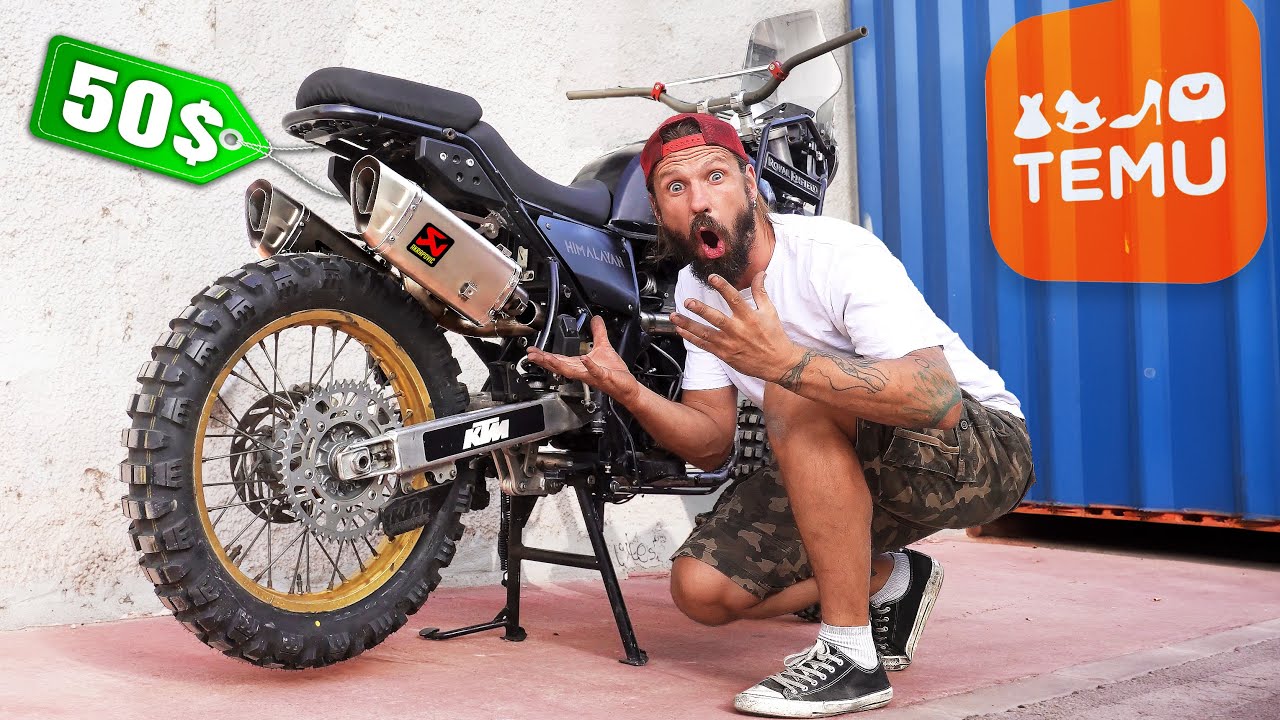 Сборка БЕЗУМНОГО выхлопа Temu для моего KTM 640 Swapped Himalayan