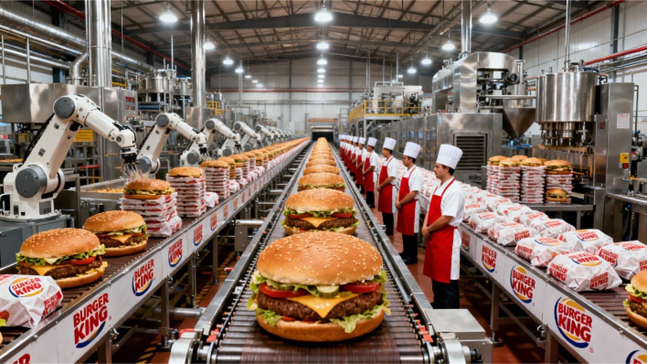 Inside the Burger King Factory &ndash; How MILLIONS of Whoppers Are Made (Full Process)