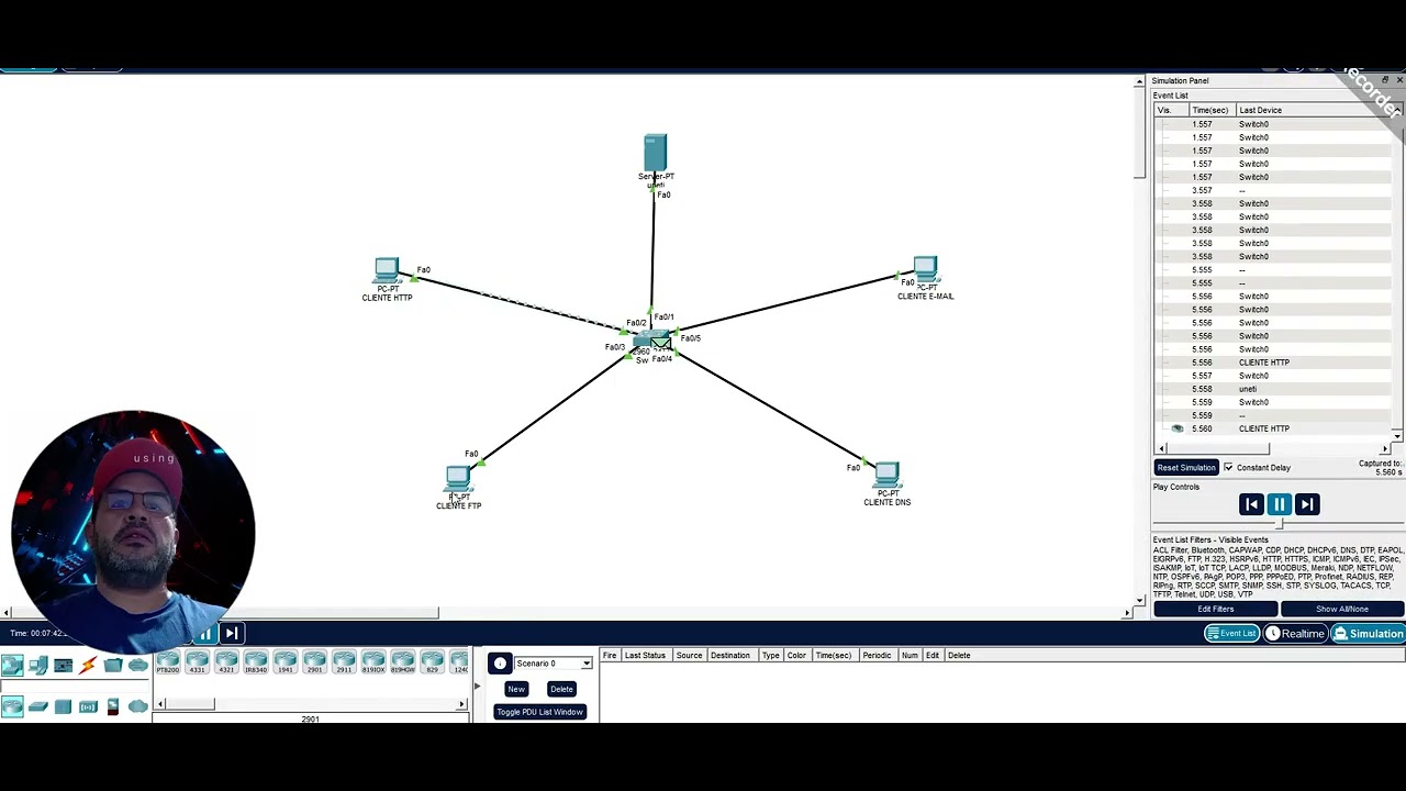 Simulación  con paquet tracer router