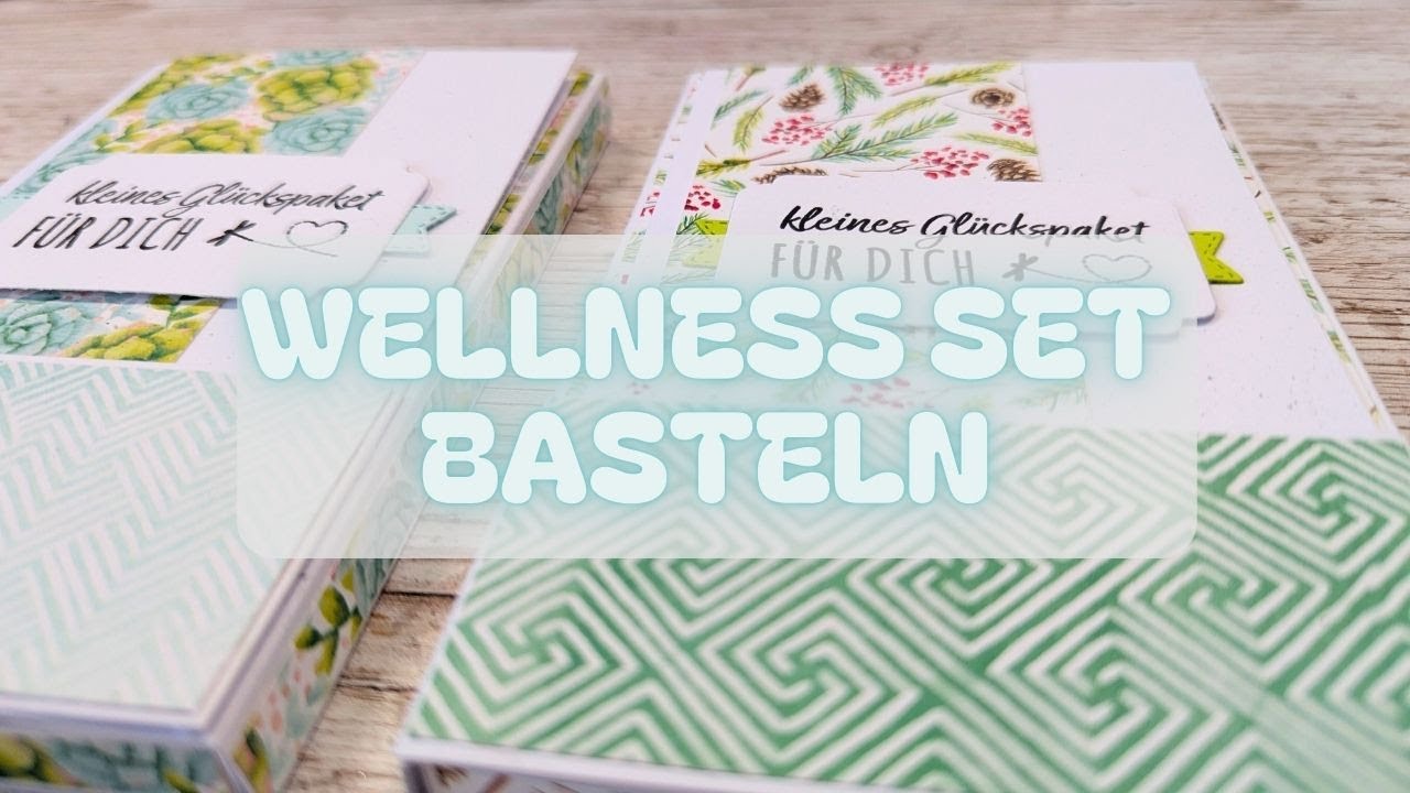 Gl&uuml;ckspaket: Verpackung und Karte in einem I Badesalzverpackung basteln I Motivpapier aufbrauchen I