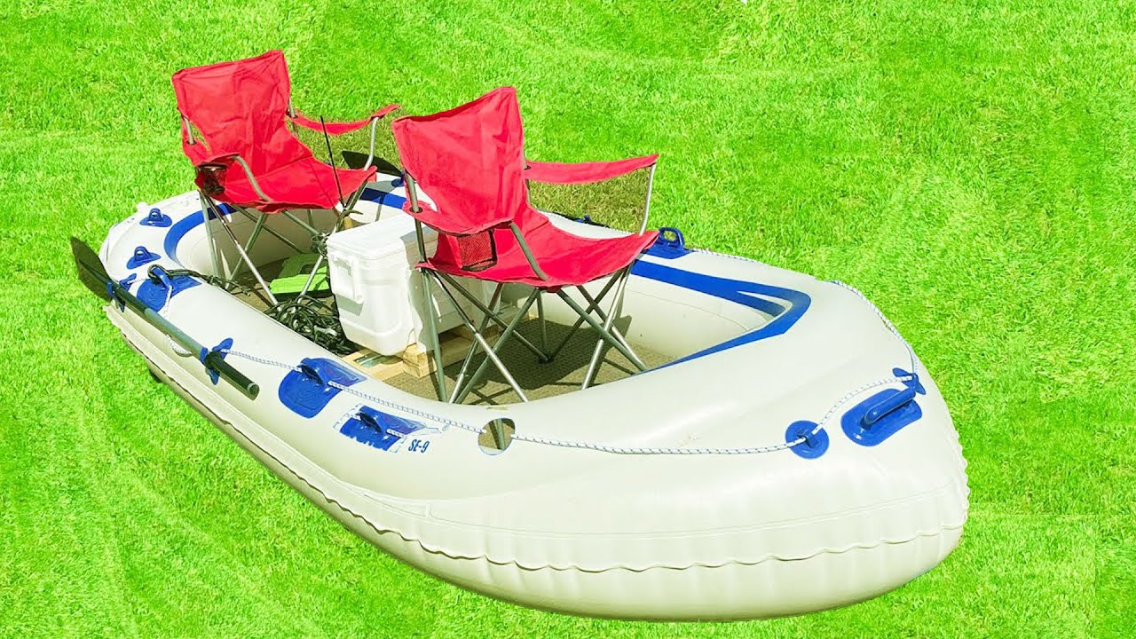 Turning my INFLATABLE RAFT into a BASS BOAT