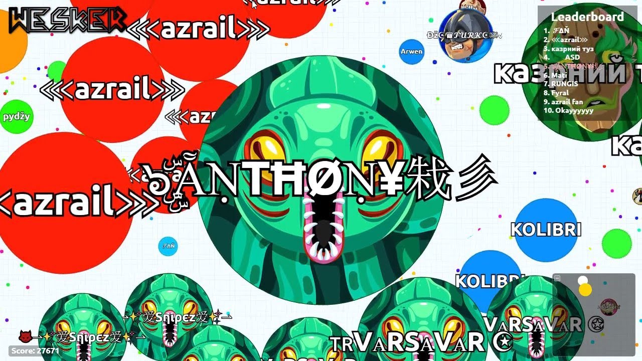 Agario FFA Solo - Game Over