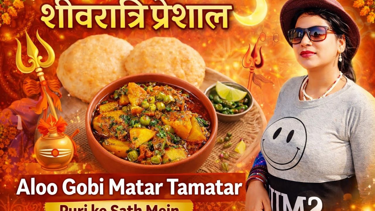 शिवरात्रि स्पेशल आलू गोभी मटर टमाटर की शादी वाली सब्जी  #ShivratriSpecial#MahadevBhakt#AaluGobhi