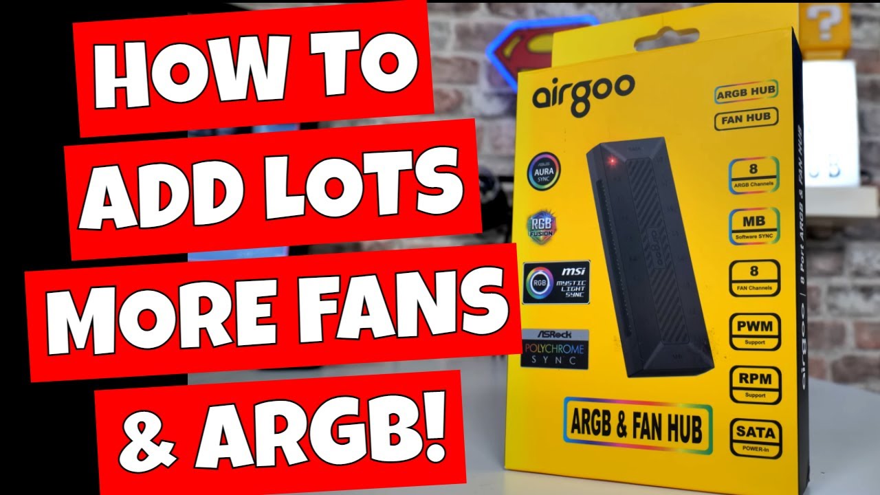 Как добавить больше вентиляторов для ПК и ARGB Airgoo 8 Port Powered PWM RGB Fan Hub
