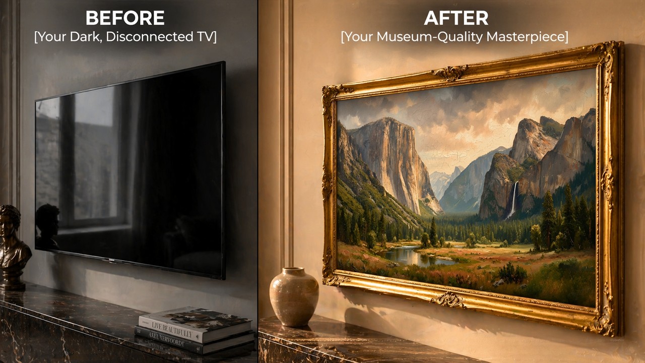 Half Dome & El Capitan | 4K Golden Landscape Art for Frame TV