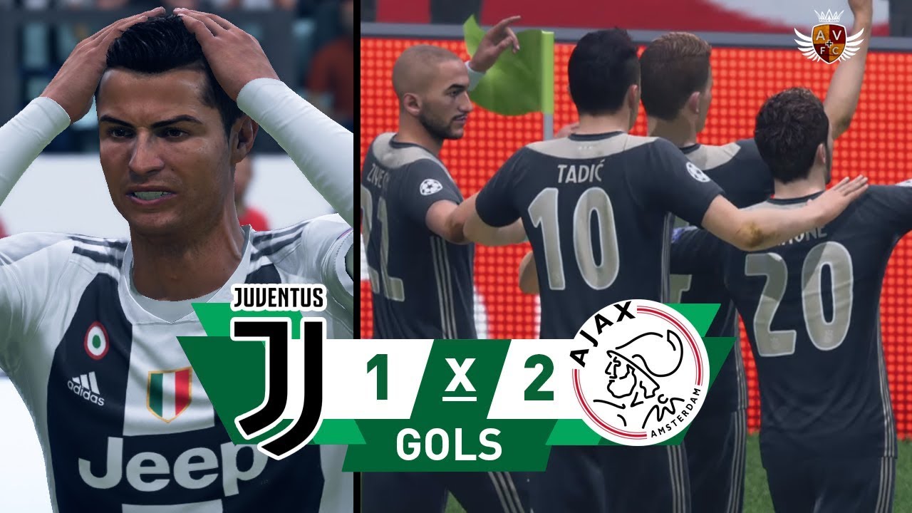 JUVENTUS 1 x 2 AJAX NO FIFA 19 - CHAMPIONS LEAGUE | CR7 ELIMINADO E AJAX NA SEMIFINAL!