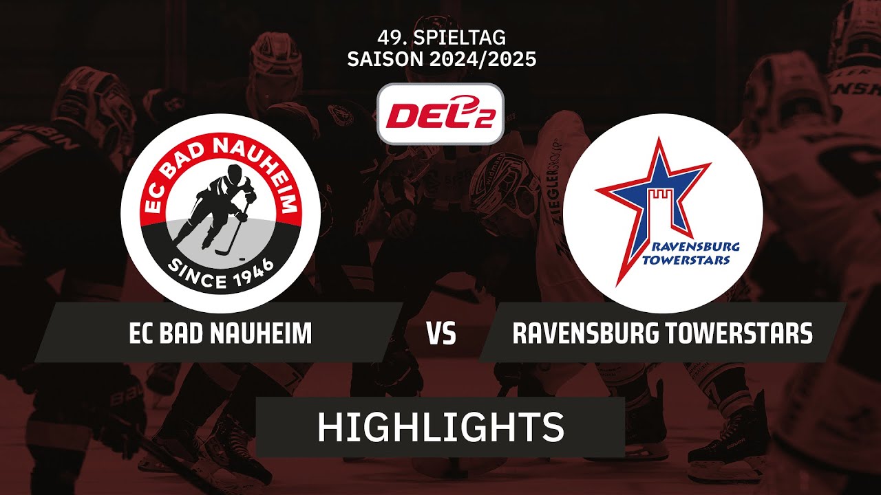 DEL2: EC Bad Nauheim vs. Ravensburg Towerstars I Highlights - 49. Spieltag | SDTV Eishockey