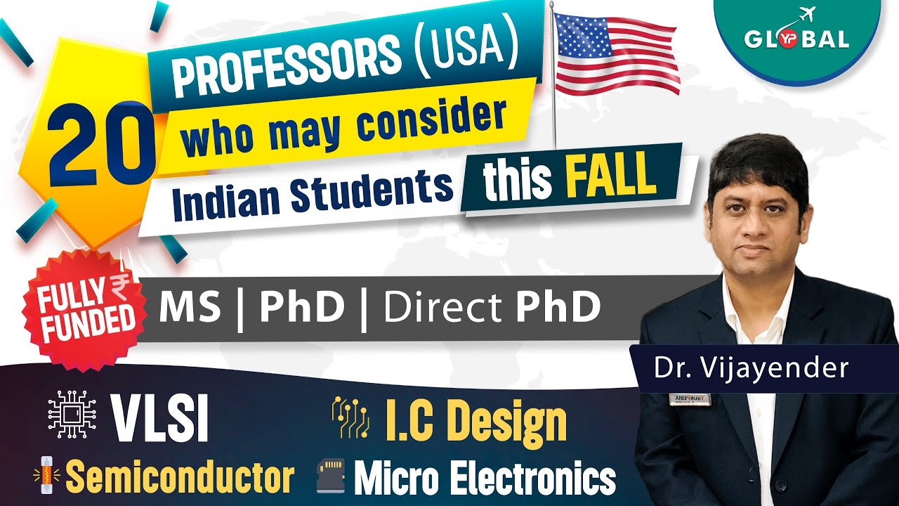 MS, PhD, Direct PhD Opportunities in USA for VLSI