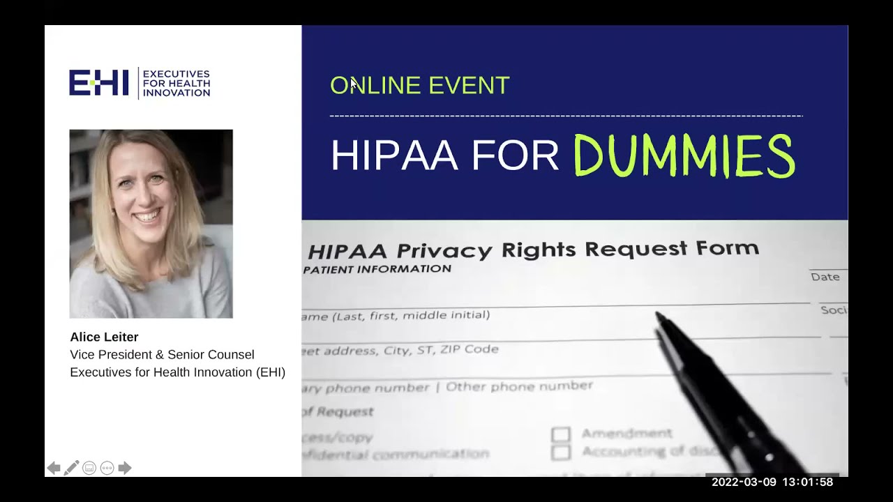 Вебинар: HIPAA для чайников