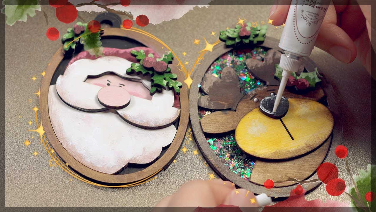 산타와 순록🎅🏻🫎 Santa & reindeer | DIY crafts #christmas