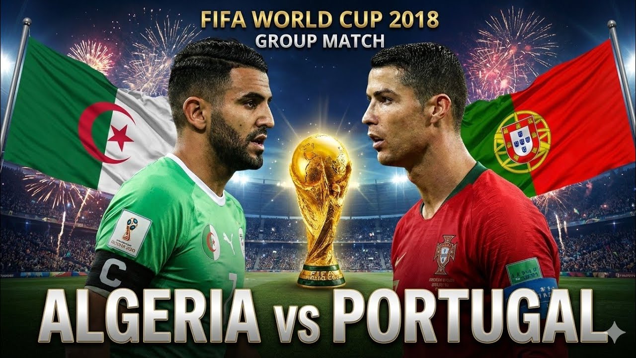 صدام العمالقة 🔥الجزائر 🇩🇿 ضد البرتغال 🇵🇹 | كأس العالم 2018 | مباراة تاريخية