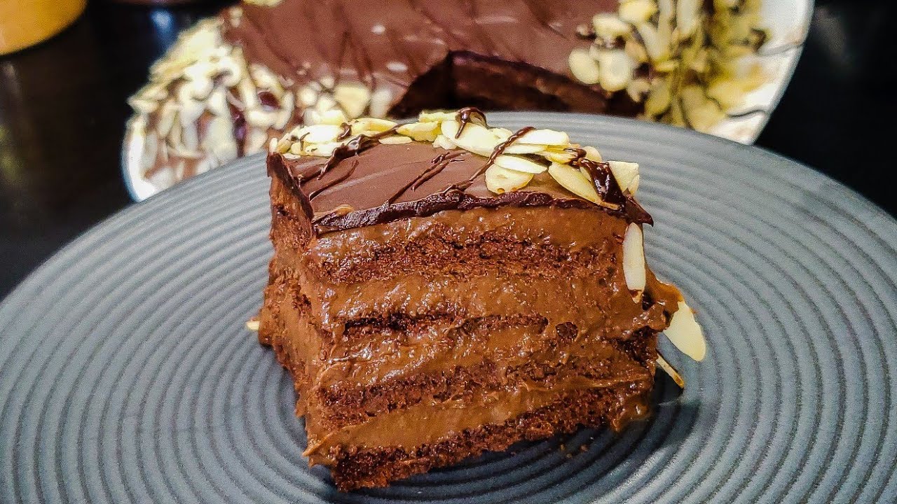 كيكة الشوكولا ، قاطو الشوكلاطة بالكريم موسلين cake aux chocolat à la crème mousseline