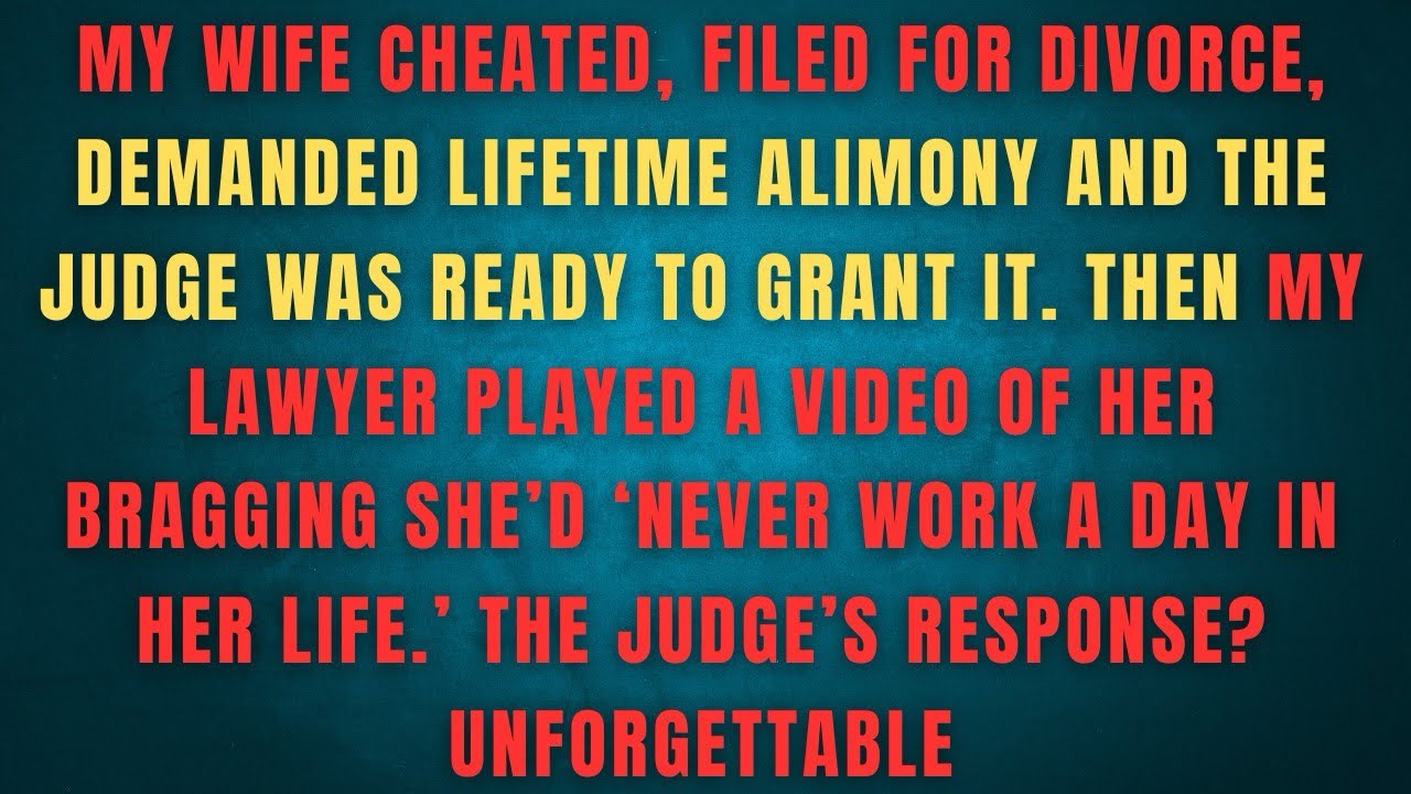 MY WIFE CHEATED FILED FOR DIVORCE DEMANDED LIFE TIME ALIMONY AND THE JUDGE WAS READY TO GRANT IT BUT