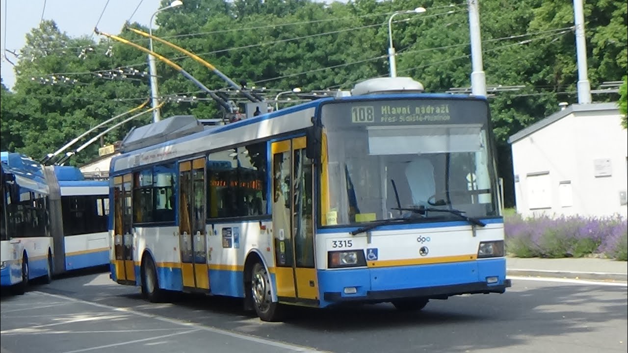 Trolejbus Škoda 21Tr ev.č. 3315 na lince 108