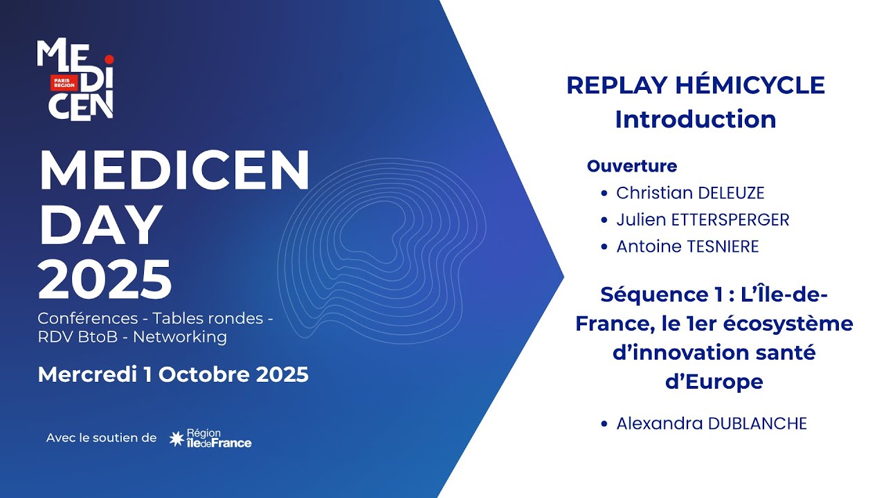 Medicen Day 2025 Ouverture officielle | Discours de la Vice-Présidente de la Région Île-de-France