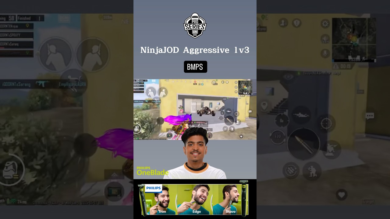 RNTX NinjaJOD Aggressive 1v3 in BMPS | Team Xspark #NinjaJOD #RNTX #TeamXspark #iQOORNTX #BMPS