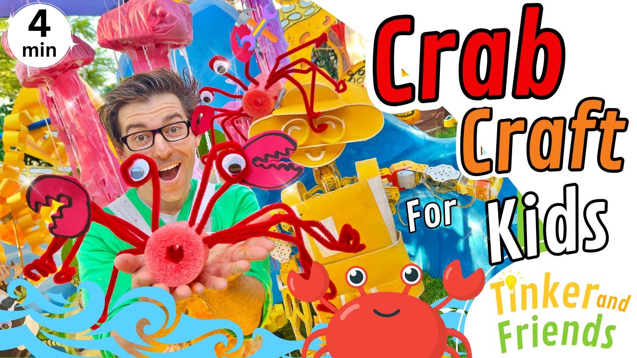 Crab Craft for Kids | Ocean Animals | Pool Noodle DIY Fun Videos for Kids | Under the Sea Activities