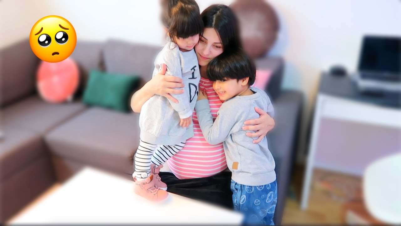 ودّعت اطفالها قبل دخولها المشفى 🥺 عصام ونور