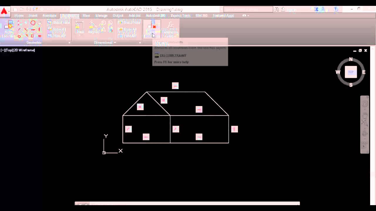 How to Delete Constraints Autocad