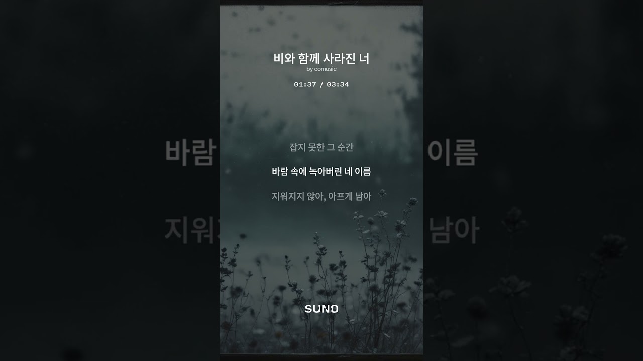 비와 함께 사라진 너