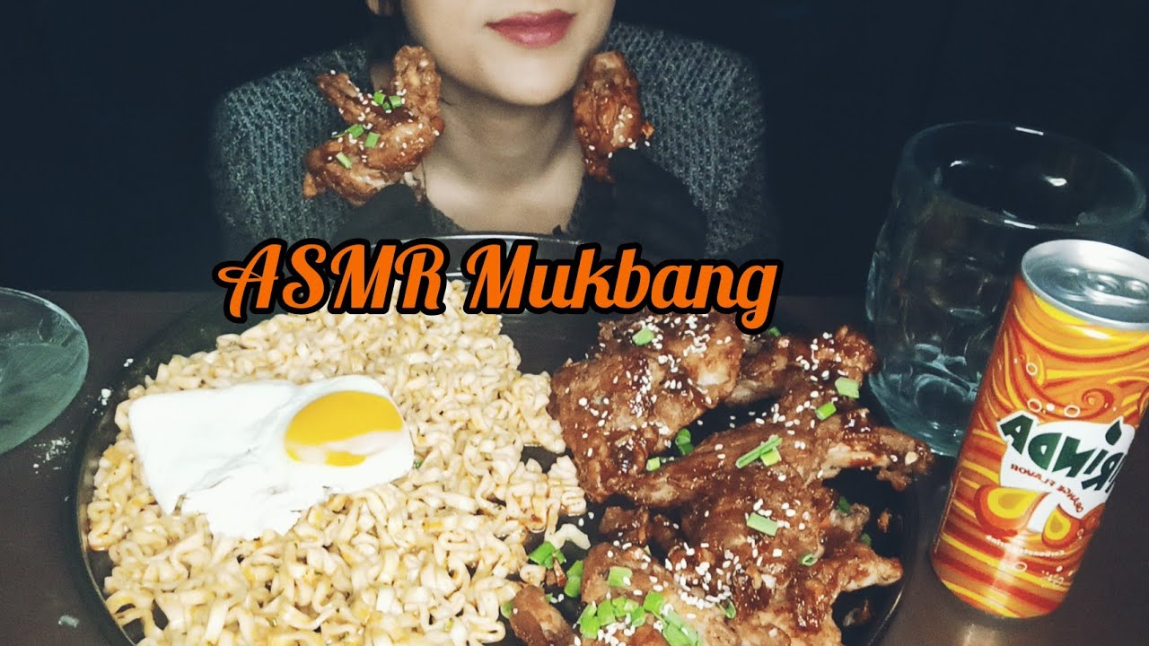 ASMR Hot Ramen|Carbo fire Noodles|Mukbang|Korean Crispy Fried wings|Eating Sounds