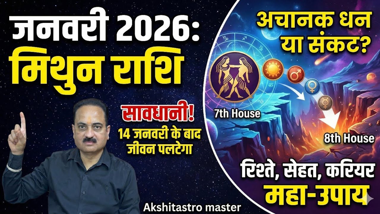 मिथुन राशि जनवरी 2026: 14 जनवरी के बाद बड़ा झटका? | Mithun Rashi January 2026 #Mithun #gemini