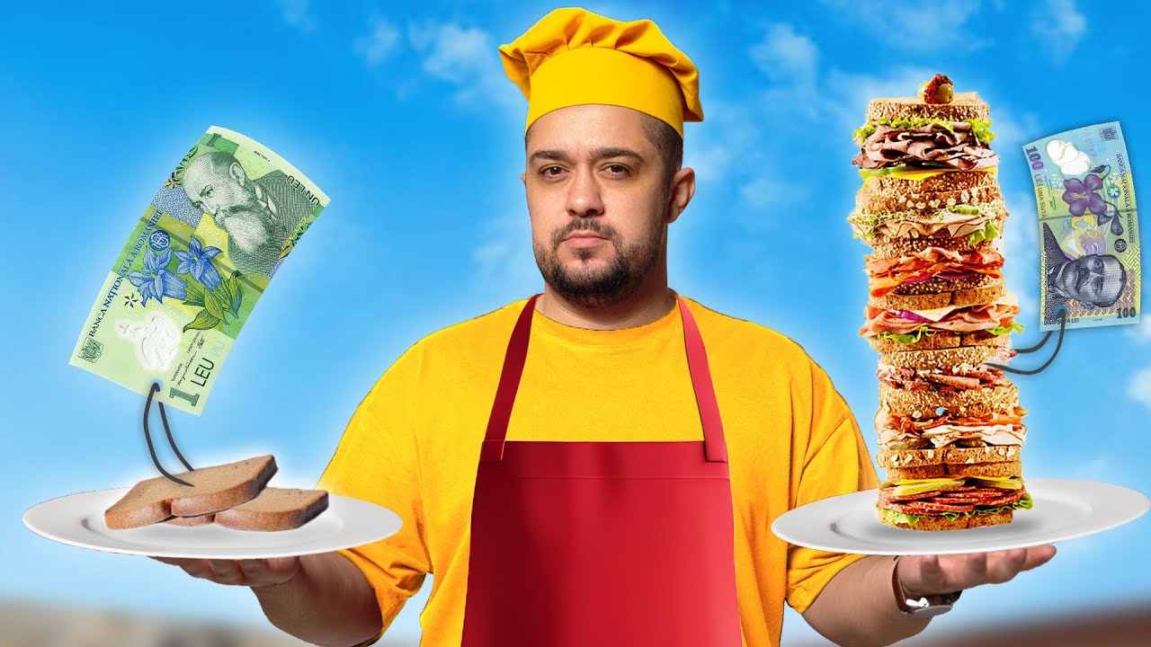 Sandwich de 1 LEU vs 100 LEI (Episodul 1)