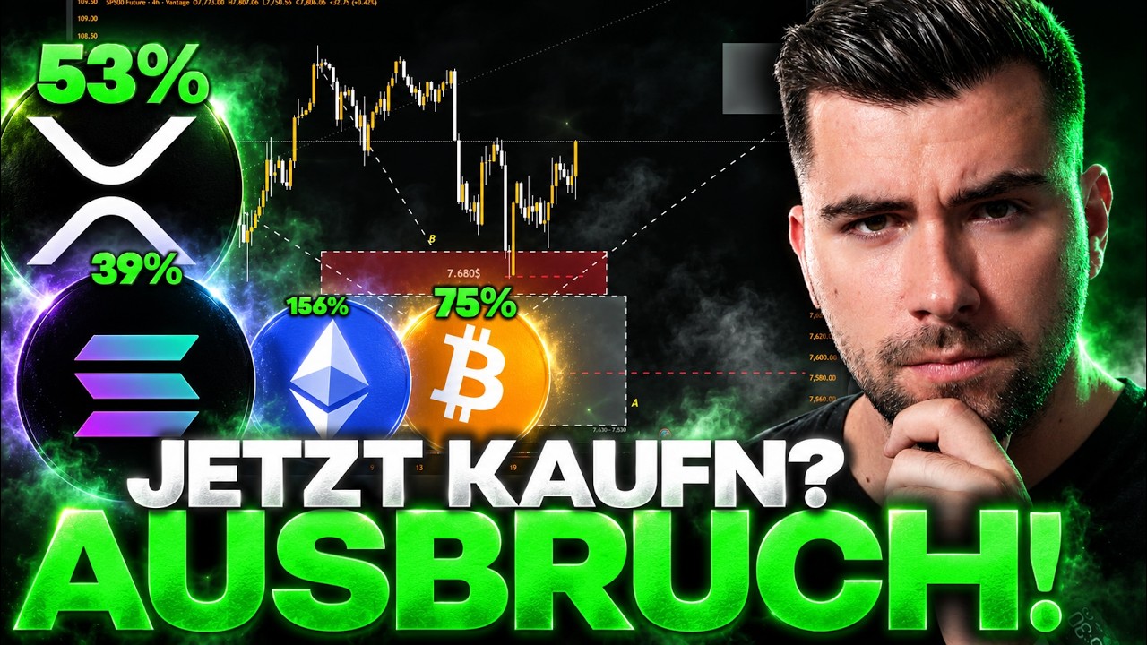 AUSBRUCH: Sollte man JETZT aggressiv Bitcoin & Altcoins kaufen? (Wir STEIGEN!)