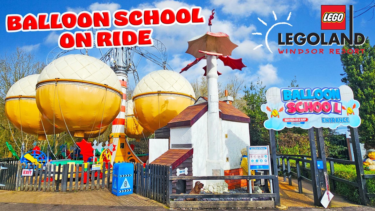 Balloon School Hot Air Balloon Ride in LEGO City at Legoland Windsor (March 2026) [4K]